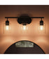Reines 3-Light Bath Vanity with Clear Glass Shades Matte Black
