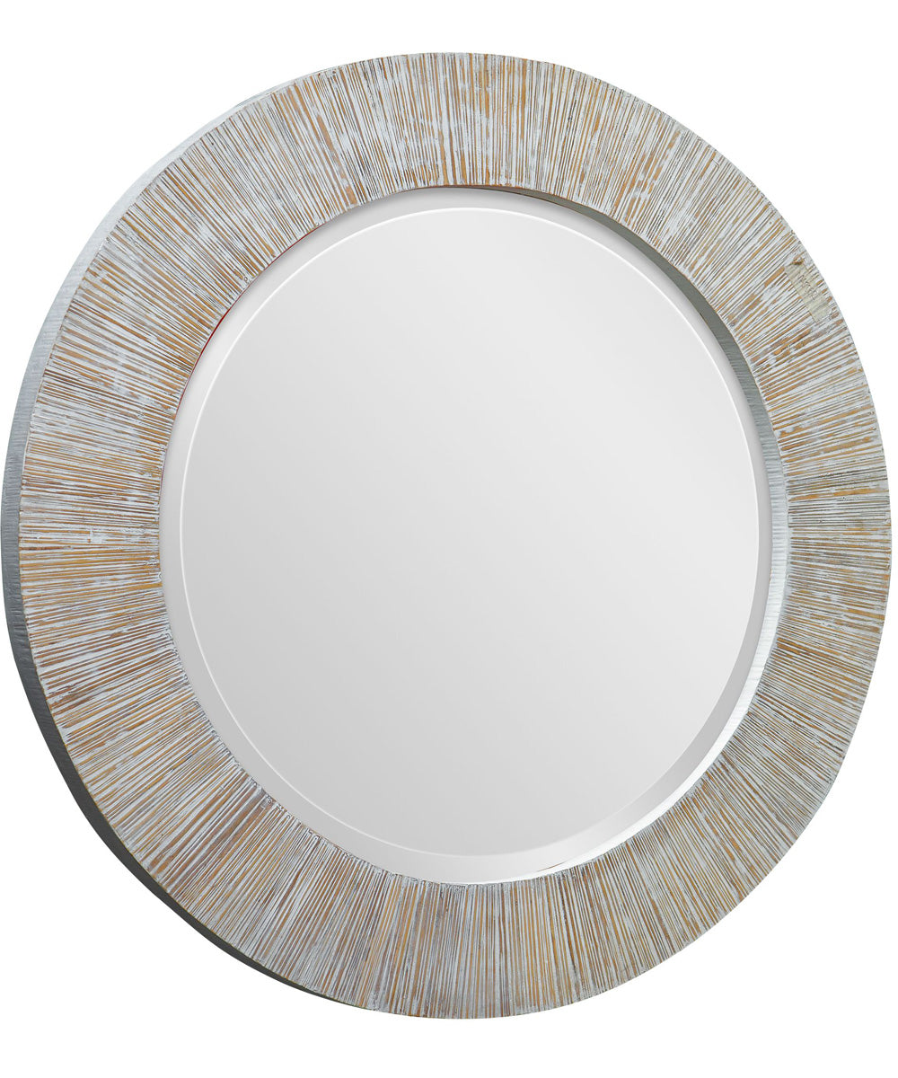 Repose Whitewash Round Mirror
