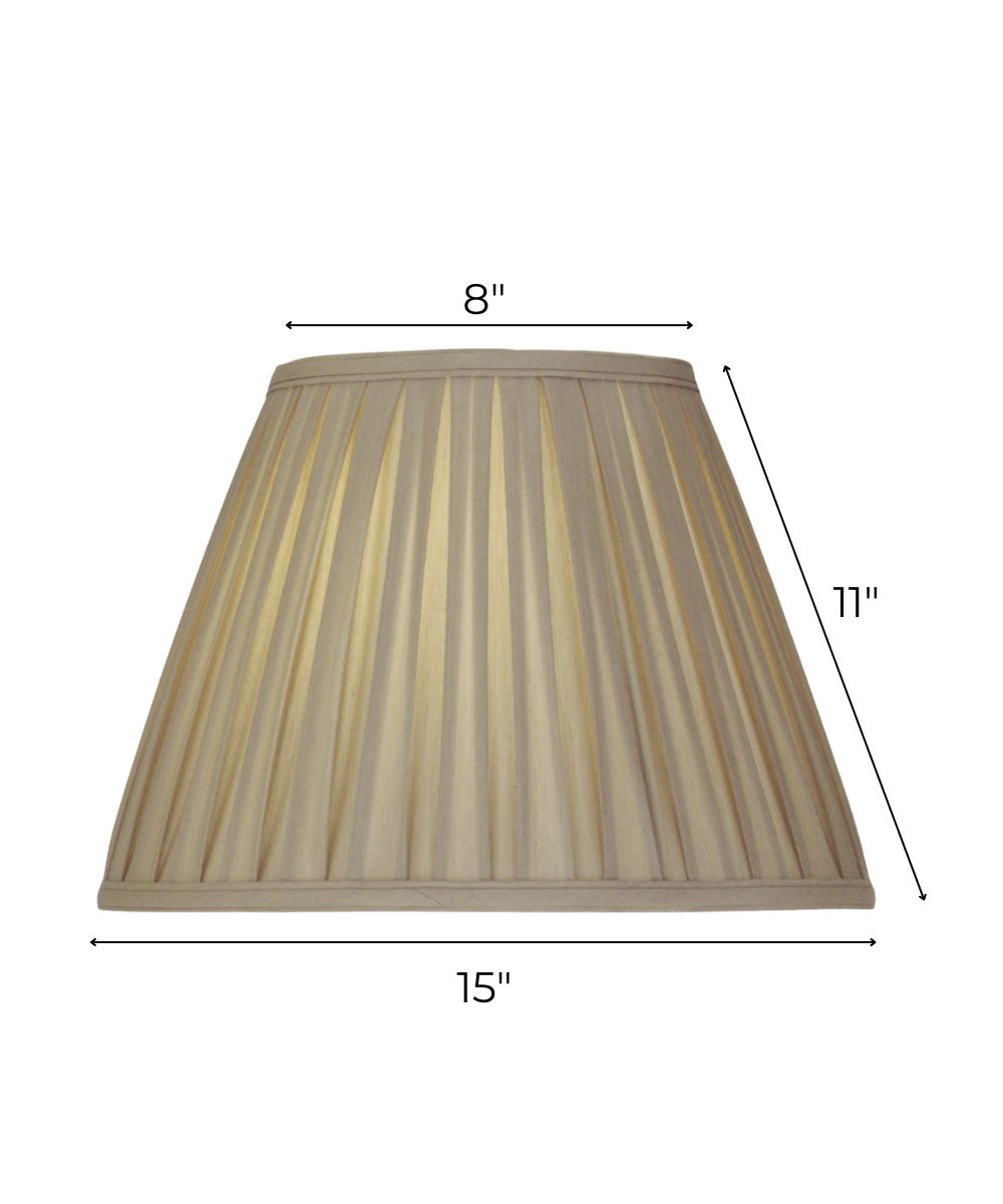 8x15x11 Croissant Box Pleat Silksheen Empire Softback Lampshade