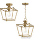 Clifton Single Pendant / Semi-Flush Natural Aged Brass