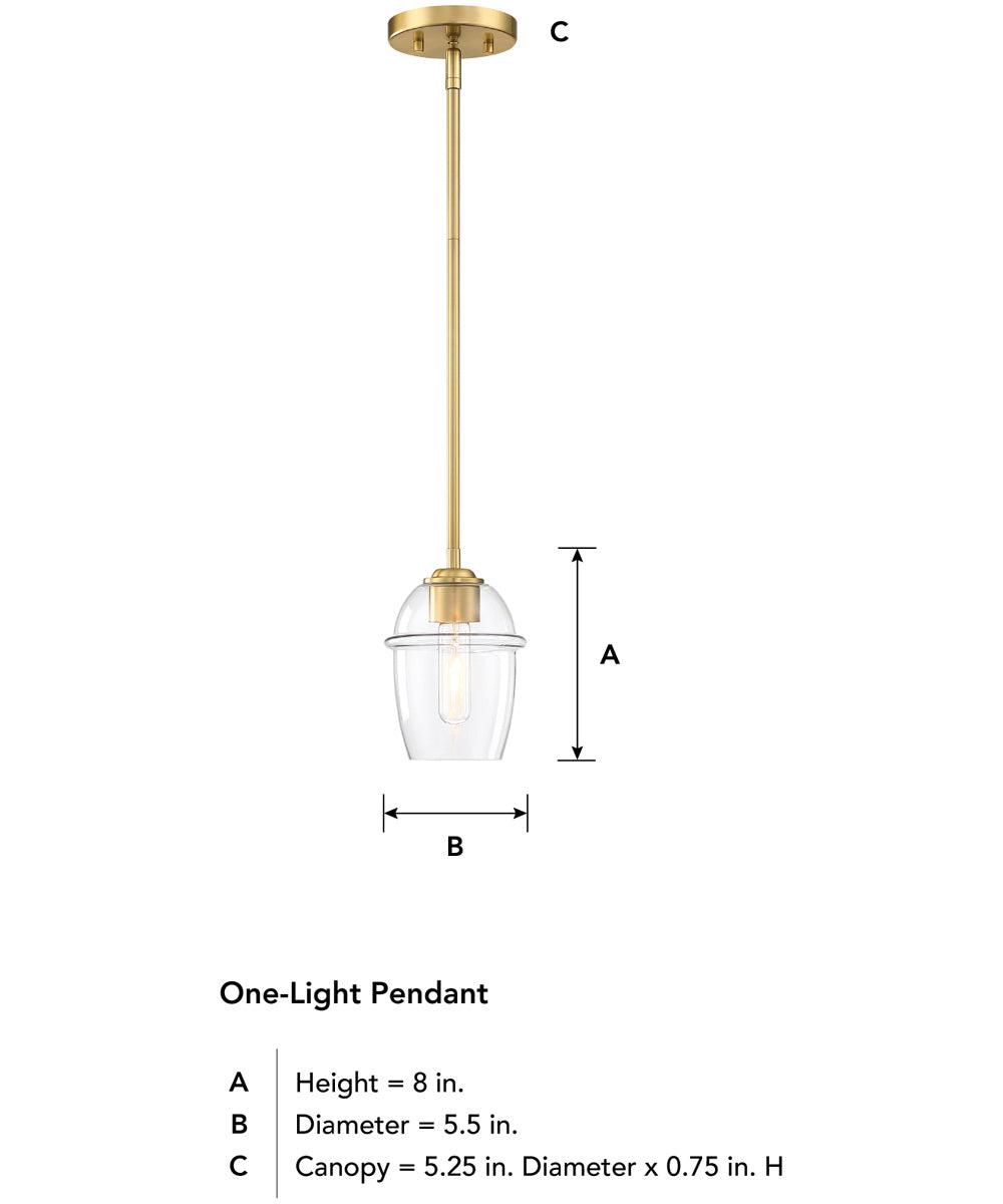 Summer Jazz 1 Light Pendant Brushed Gold