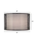 16x16x10 Perforated Metal ORB/White Linen Double Drum Hardback Lampshade