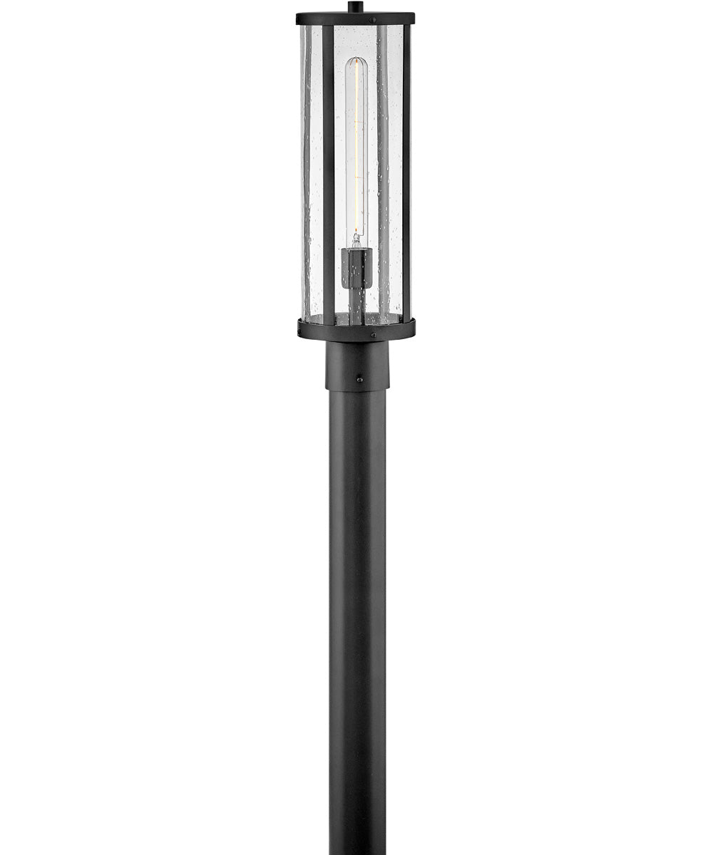 Alfie 1-Light Medium Post Mount Lantern in Black