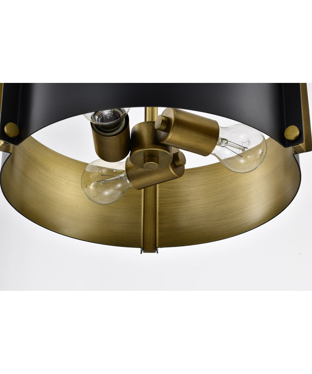 Altos 3-Light Pendant Matte Black