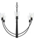 Jheni 6-Light Chandelier with Clear Glass Shades Matte Black