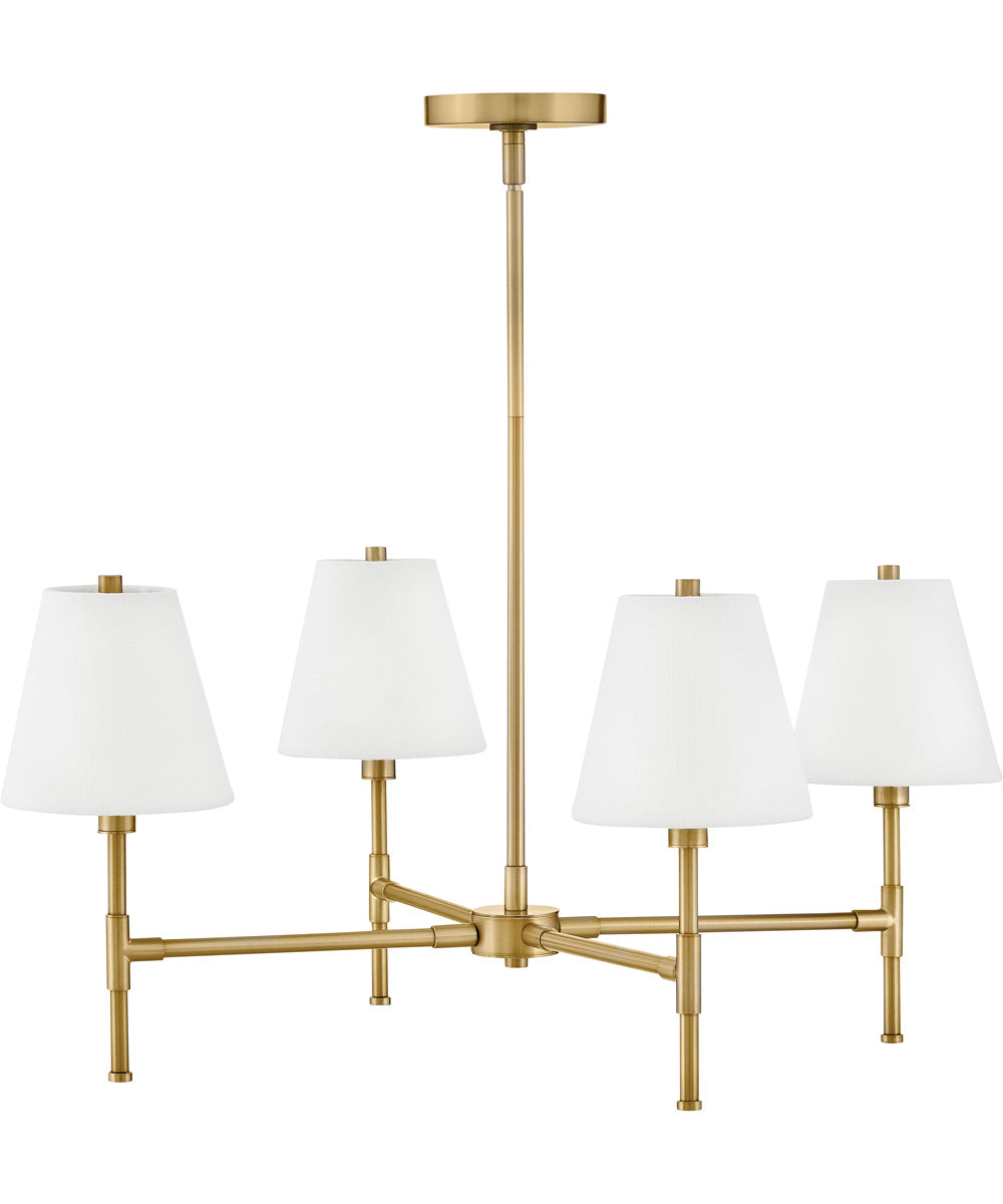 Beale 4-Light Medium Single Tier in Lacquered Brass