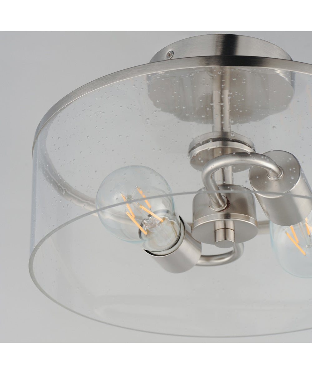 Livingston 2-Light Semi-Flush Mount Satin Nickel