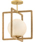 Keona 1-Light Medium Convertible Semi-Flush Mount in Deluxe Gold