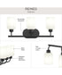 Reines 3-Light Bath Vanity with Opal Glass Shades Matte Black