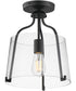 Bellmore 1-Light Pendant/Semi Flush Black