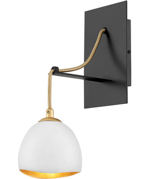 Nula 1-Light Single Light Sconce in Shell White