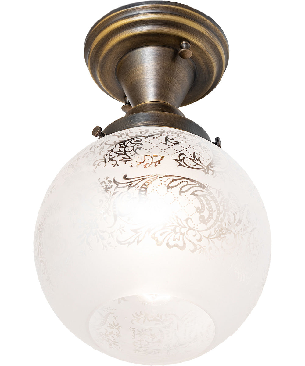 8" Wide Revival Schoolhouse Vivianna Flushmount