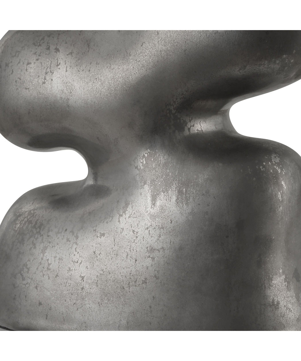 Free Flowing Nickel Table Lamp