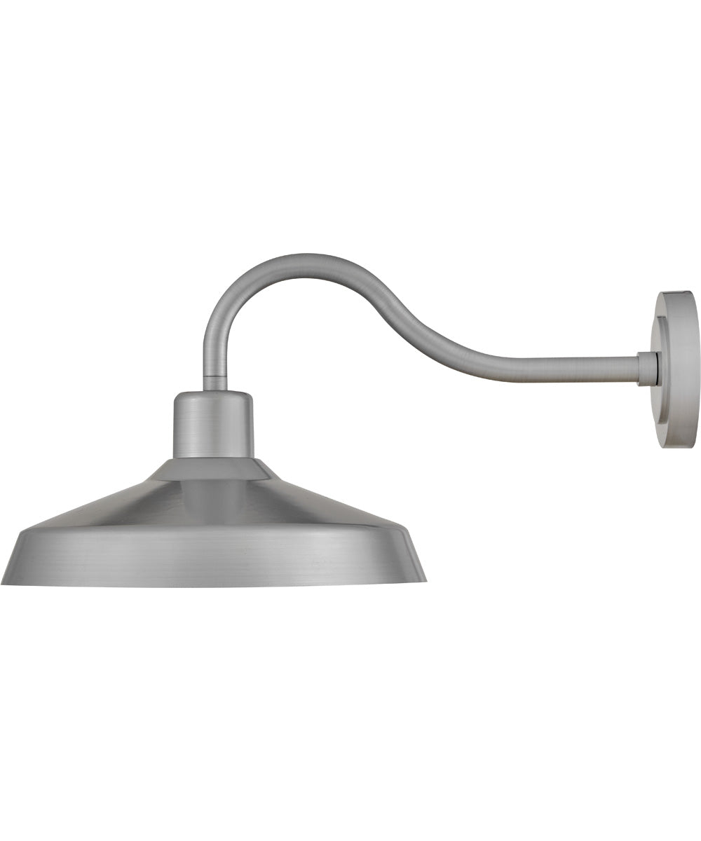 Forge 1-Light Medium Wall Mount Lantern in Antique Brushed Aluminum