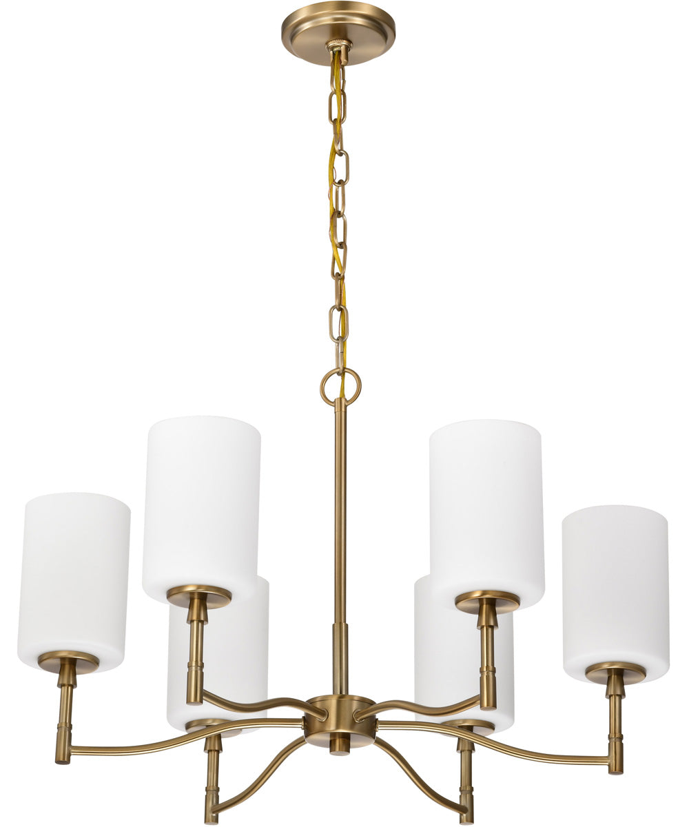Liam 6-Light Chandelier Burnished Brass