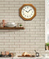 Wall Clock Medium Brown Solid Oak