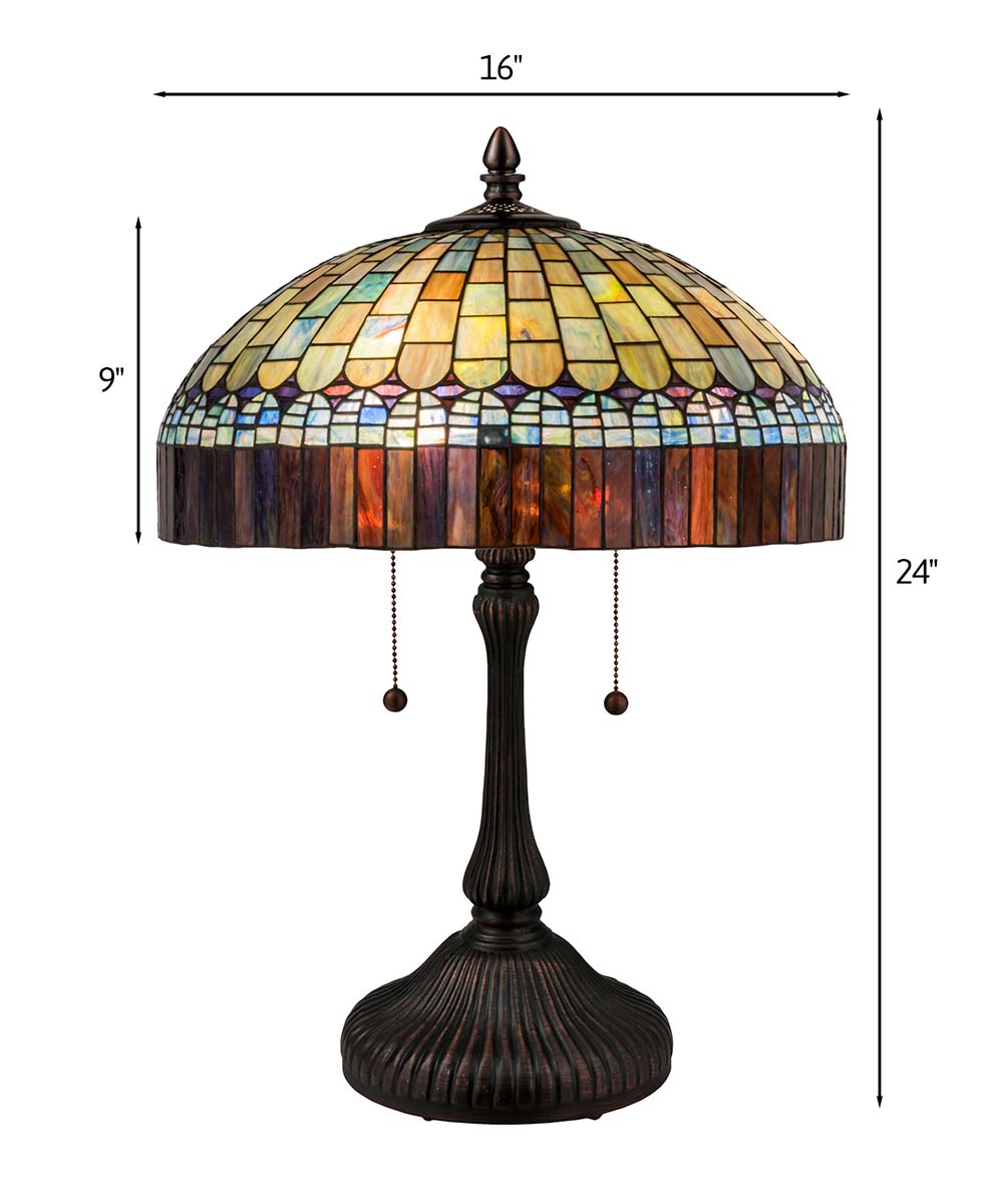 24"H Candice  Tiffany Table Lamp