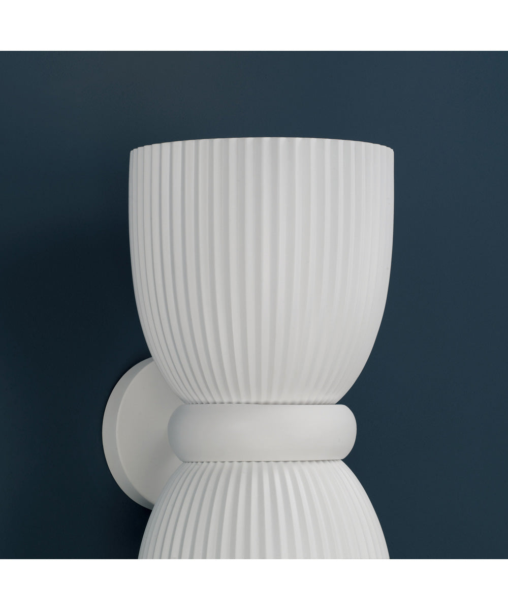 Mallory 2-Light Sconce Ceramic White