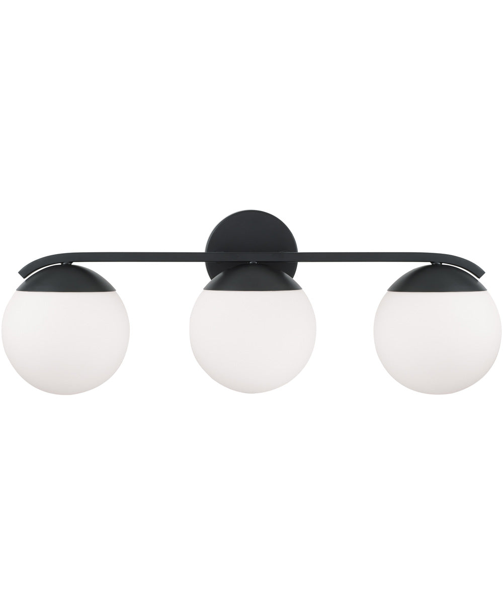 Oliver 3-Light Vanity Matte Black