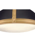Barton 3-Light Medium Flush Mount in Black