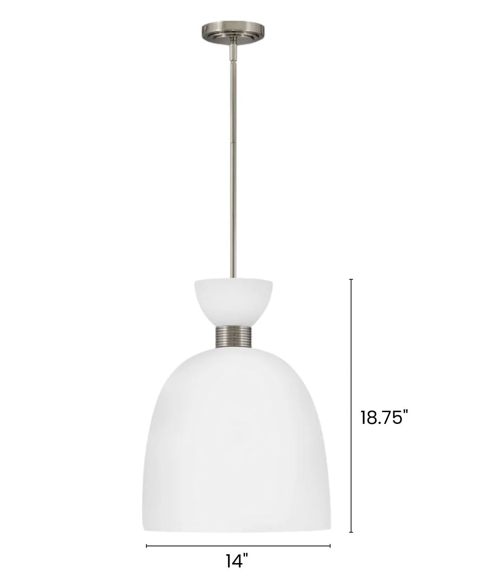Tallulah 1-Light Medium Pendant in Polished Nickel