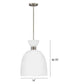 Tallulah 1-Light Medium Pendant in Polished Nickel