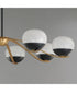Lucerne 8-Light Chandelier Black / Natural Aged Brass