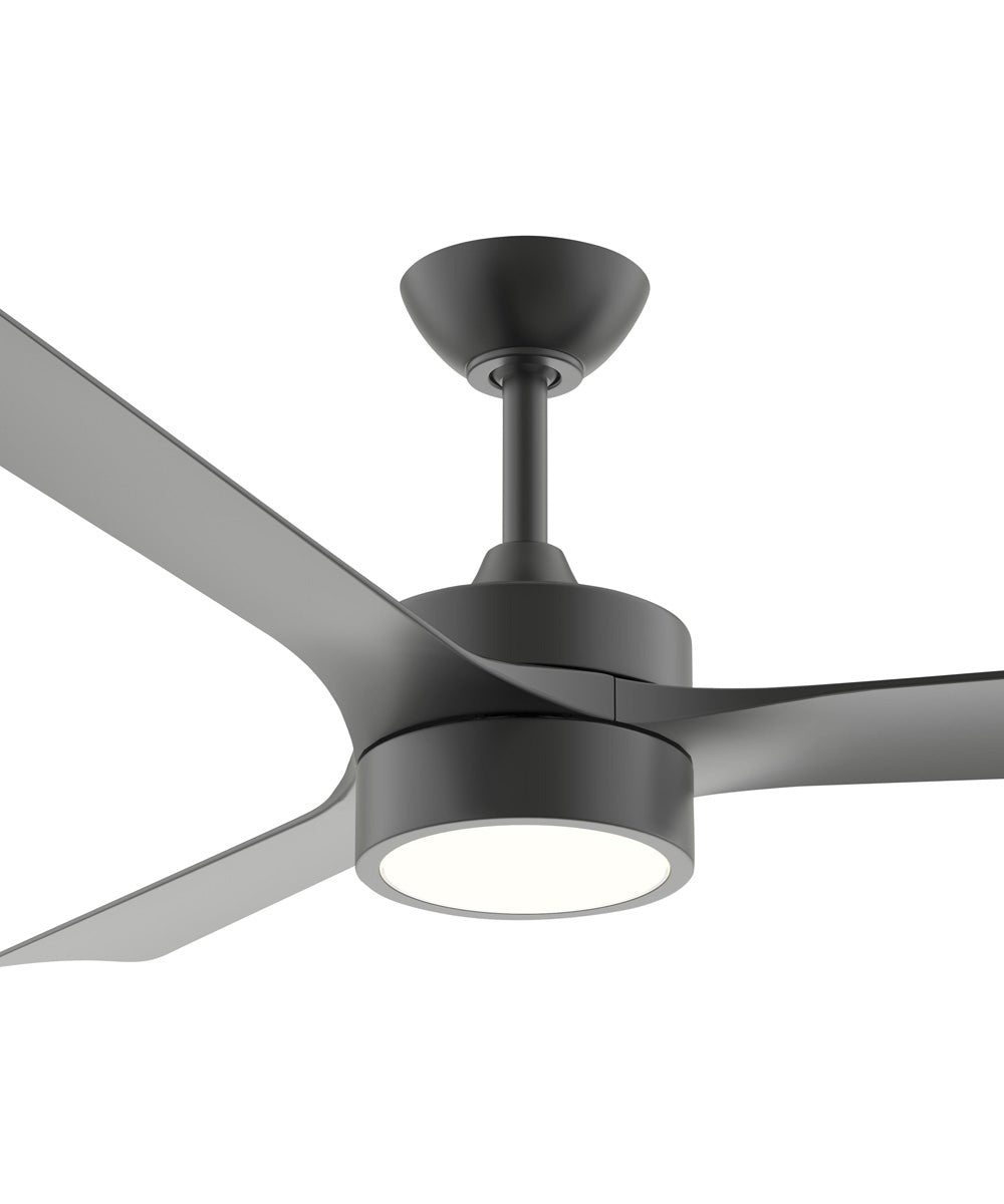 Axion II 52 in. 3-Blade Modern LED Ceiling Fan Matte Black