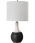 Ceramic Accent Lamp in Matte Black and White