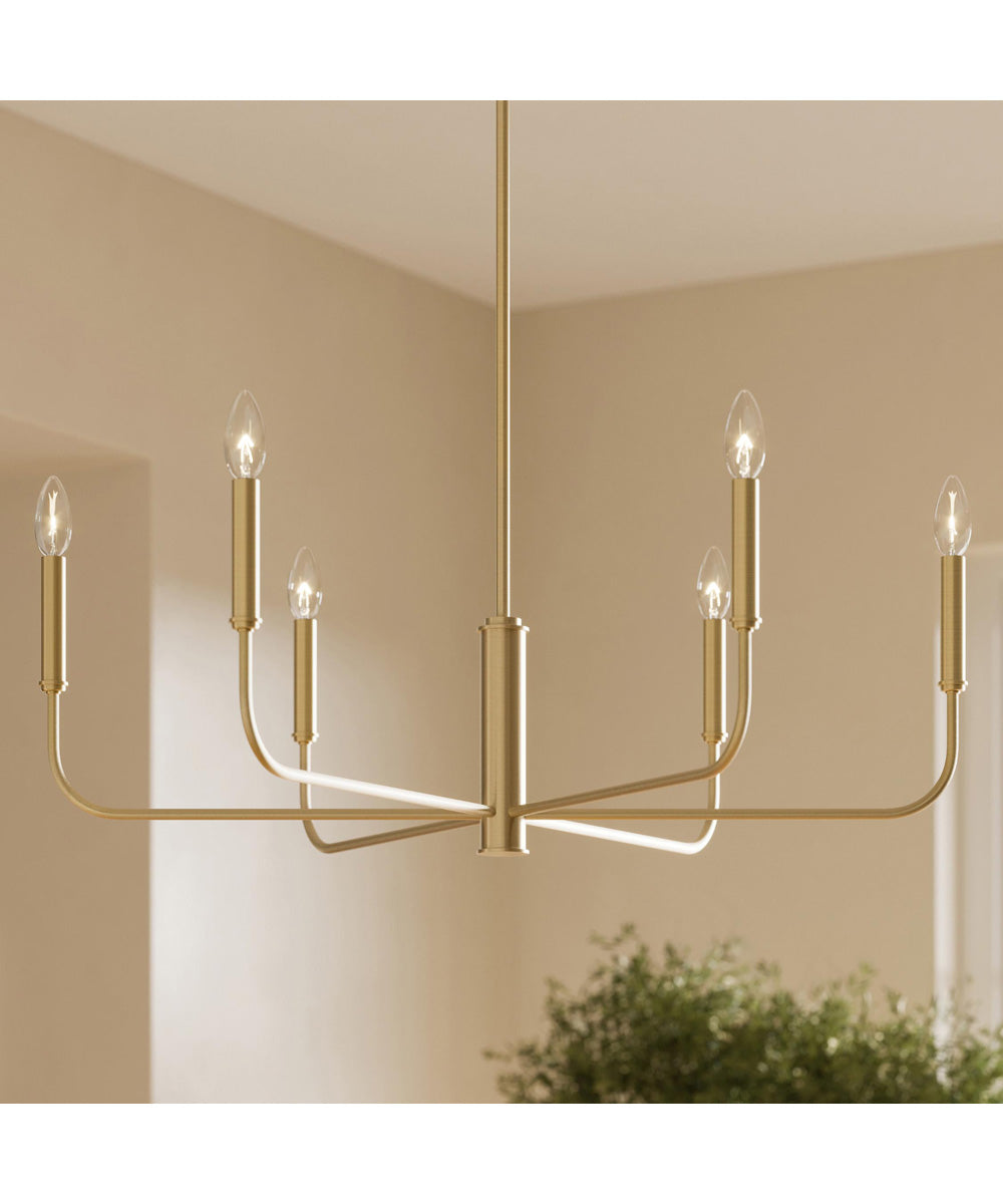 Reines 6-Light Large Chandelier Brushed Gold