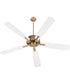 Ovation Ceiling Fan Aged Brass|Studio White