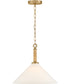 Cove 1-Light Medium Pendant in Lacquered Brass