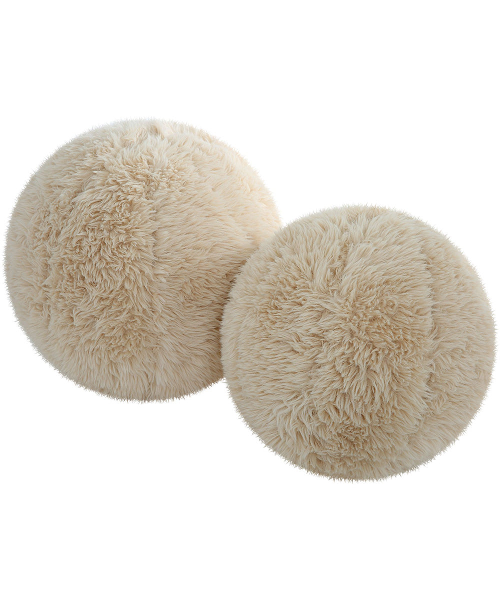 Abide Ball Sheepskin Pillows Set of 2