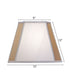 9x15x12 Off White & Tan Silk Shantung Cut Corner Square Softback Lampshade