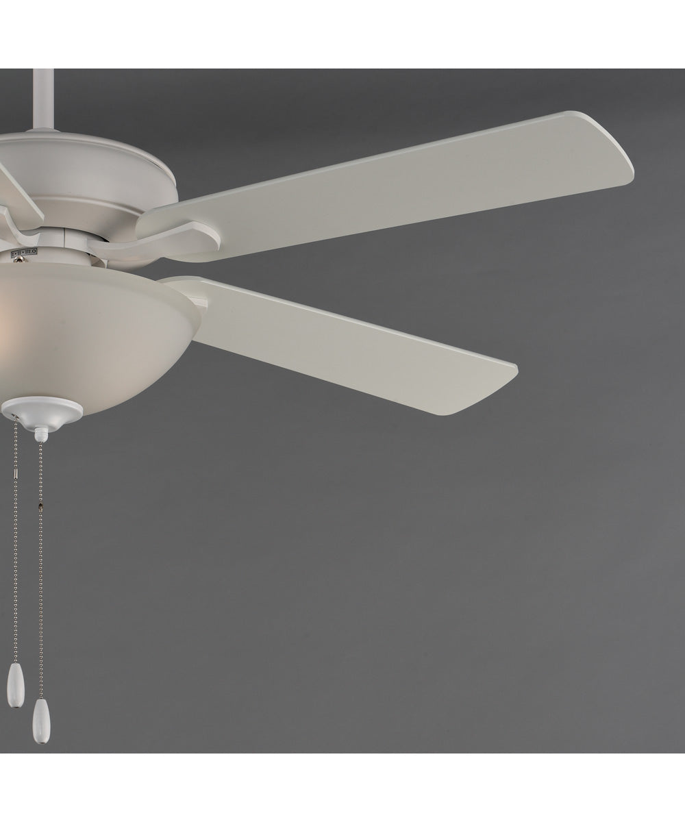 Super-Max 52 inch Ceiling Fan with 2-Light Kit Matte White