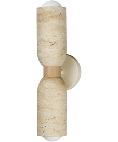 Pompeii 2-Light Wall Sconce Travertine / Oyster