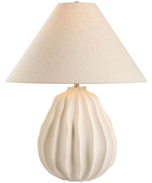 Javary Matte Beige Table Lamp