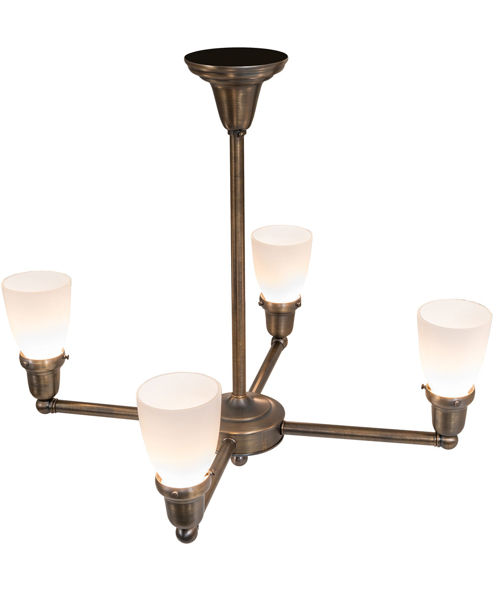 27" Wide Revival Oyster Bay Goblet 4 Light Chandelier