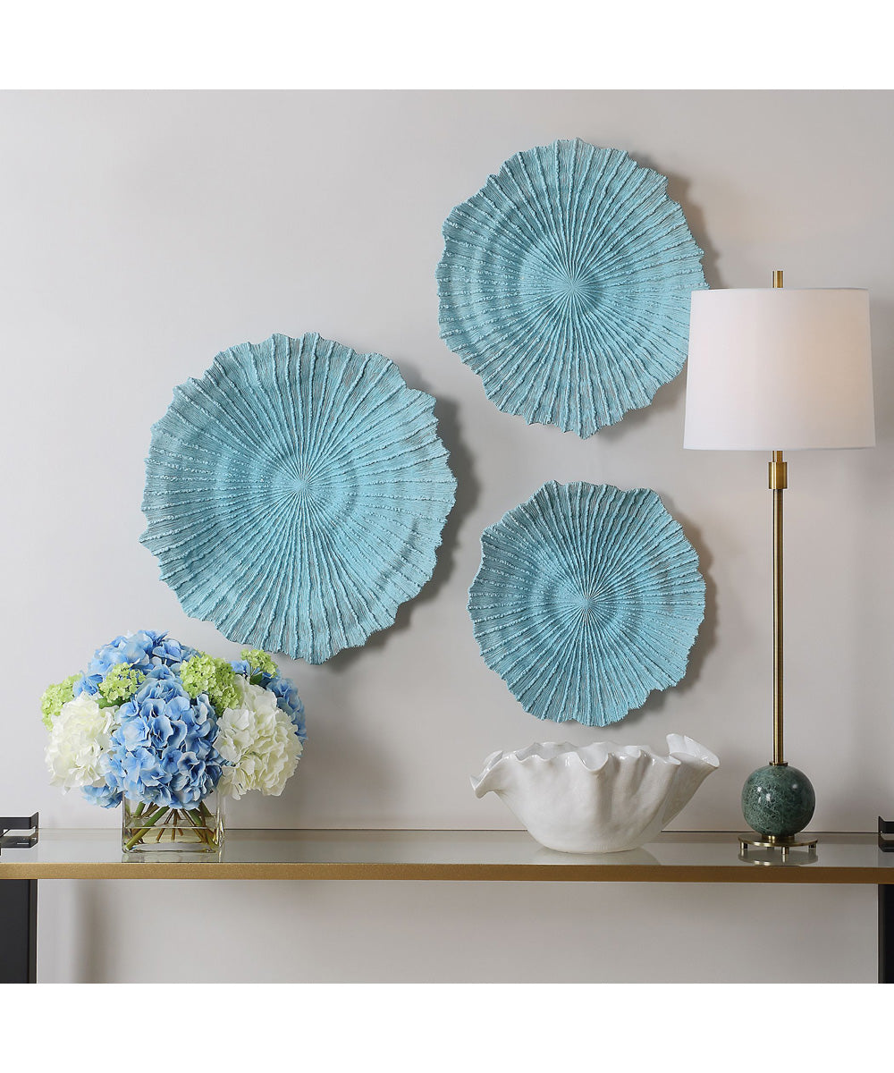 Ocean Gems Blue Wall Decor Set of 3