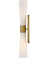 Beau 2-Light Large Two Light Sconce in Lacquered Brass