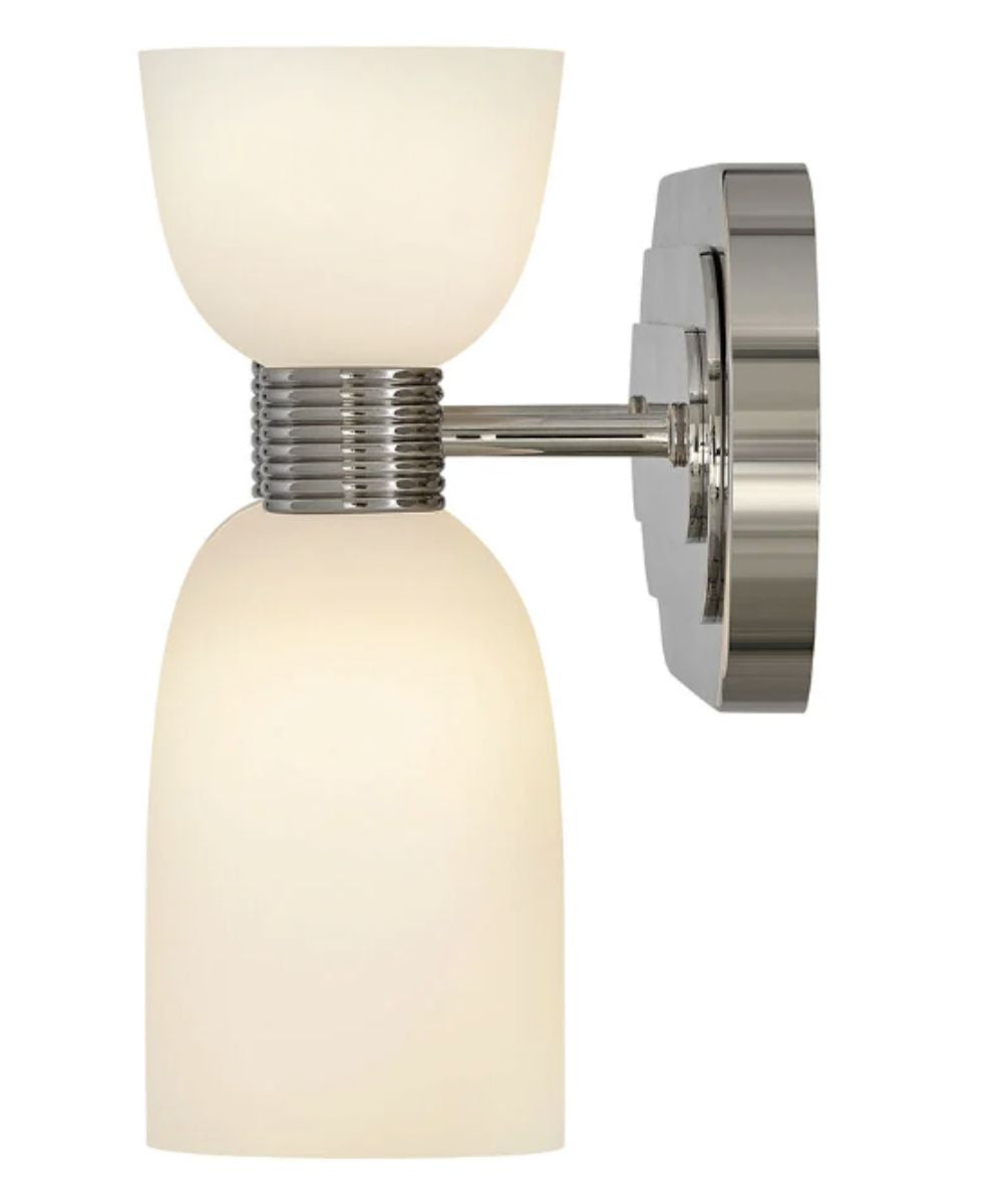 Tallulah 4-Light Small Two Light Vanity in Polished Nickel