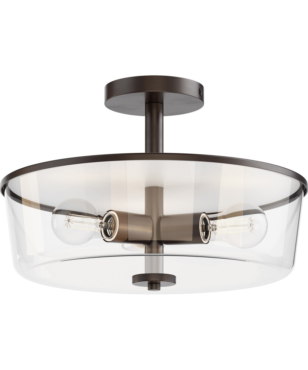 Fuller 3-Light Semi Flush/Pendant Convertible Oil Rubbed Bronze