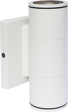 7"H 2-Light Outdoor LED Wall Light White