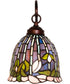 7" Wide Tiffany Flowering Lotus Wall Sconce