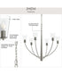 Jheni 6-Light Chandelier with Clear Glass Shades Brushed Nickel