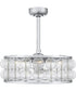 23" Terrarock 4-light Fandelier Polished Chrome