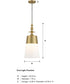 Ava  1 Light Pendant Brushed Gold