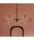 Pilar Extra Large 6-Light Chandelier Matte Black