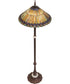 24" High Tiffany Jeweled Peacock Floor Lamp