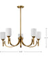 Solara 5-Light Chandelier Natural Brass
